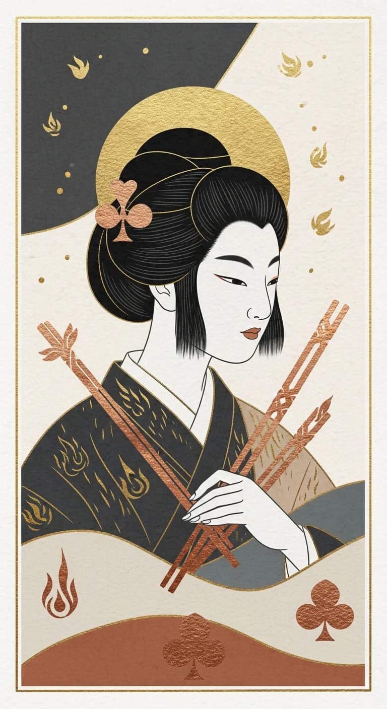 Five Wands tarot card - Jon Rahm's journey card