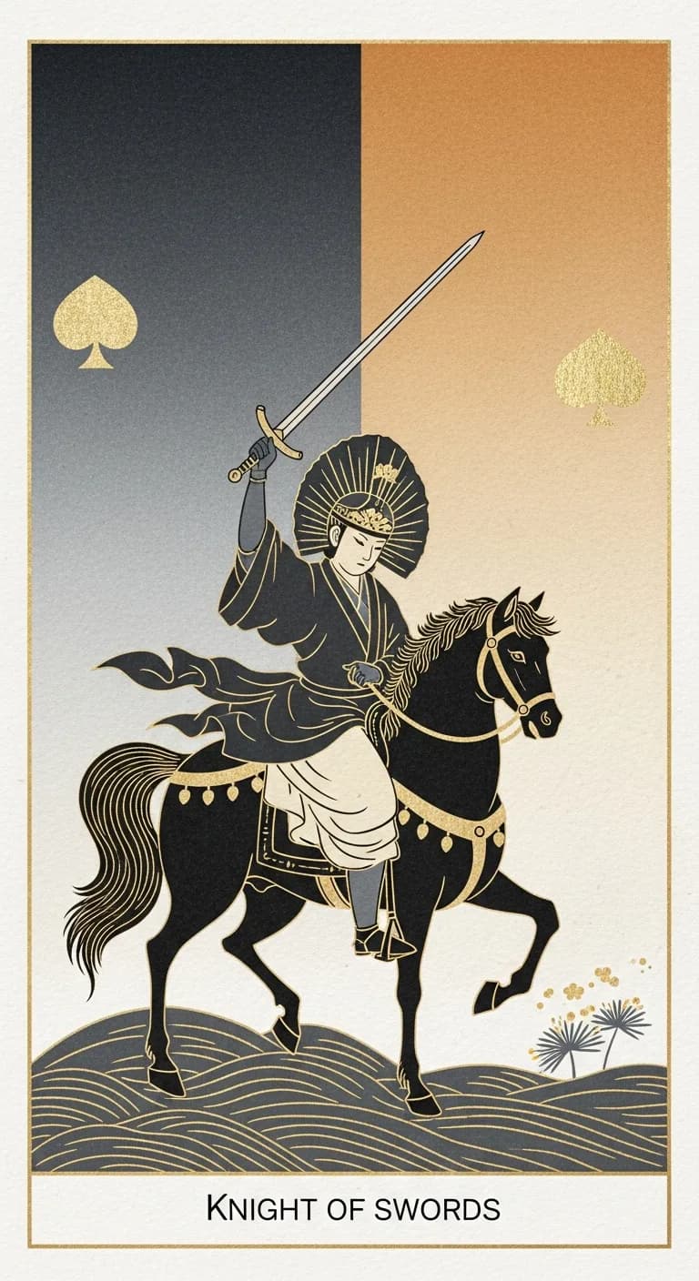 Knight Swords tarot card - Josh Allen's destiny card