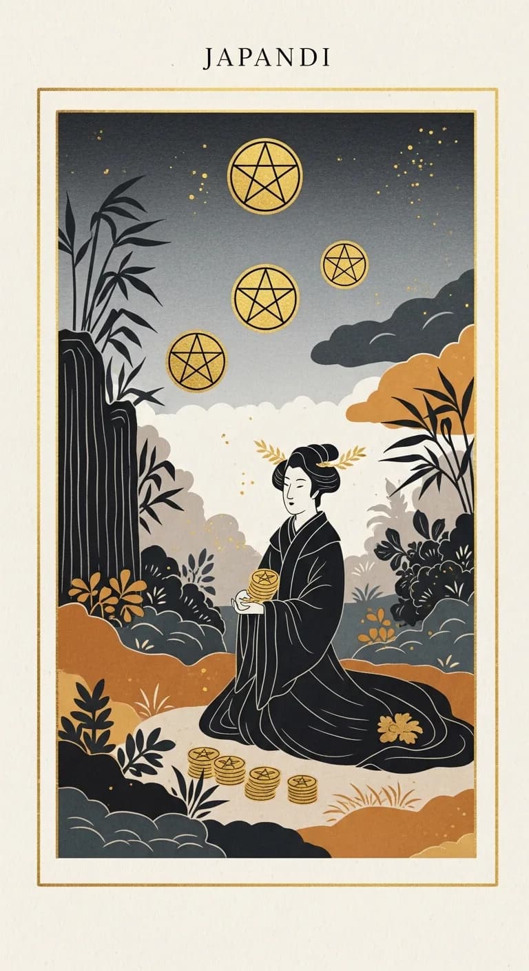 Nine Pentacles tarot card - Joe Root's journey card