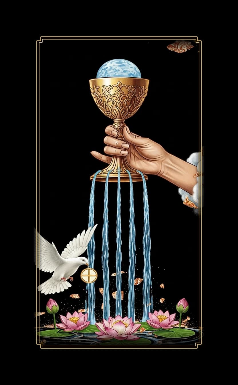 Ace Cups tarot card - Tyla's journey card