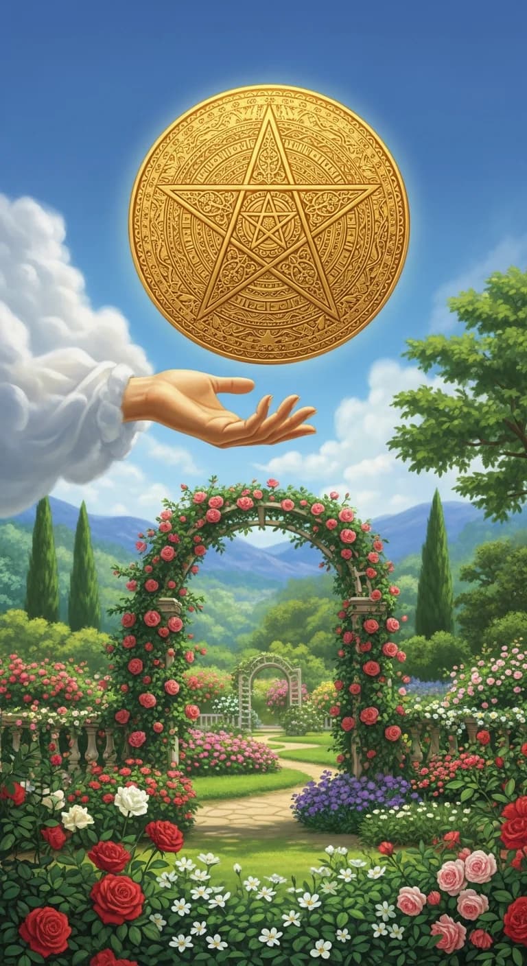 Ace Pentacles tarot card - Rishi Sunak's journey card