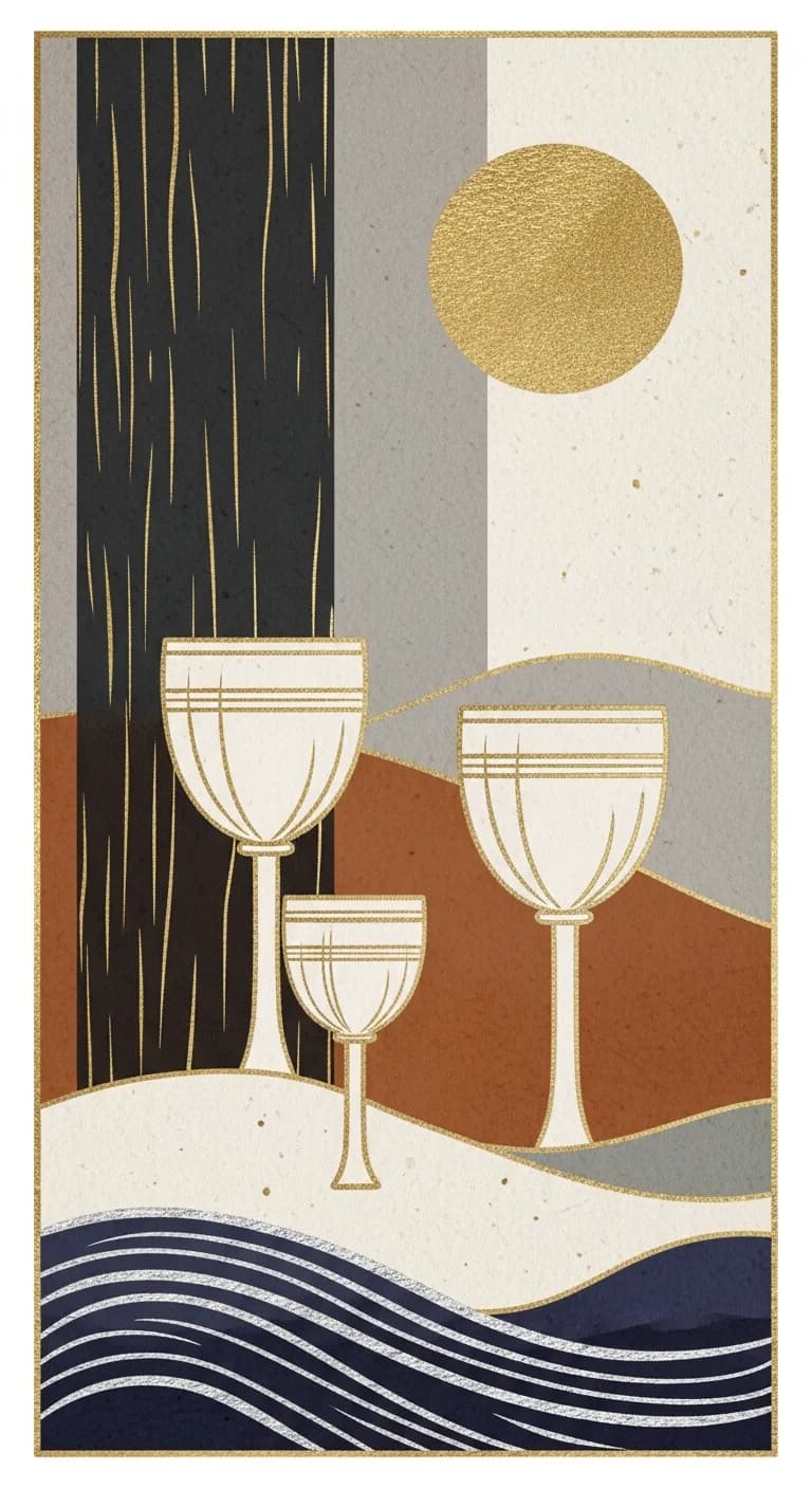 Five Cups tarot card - Charles Leclerc's destiny card