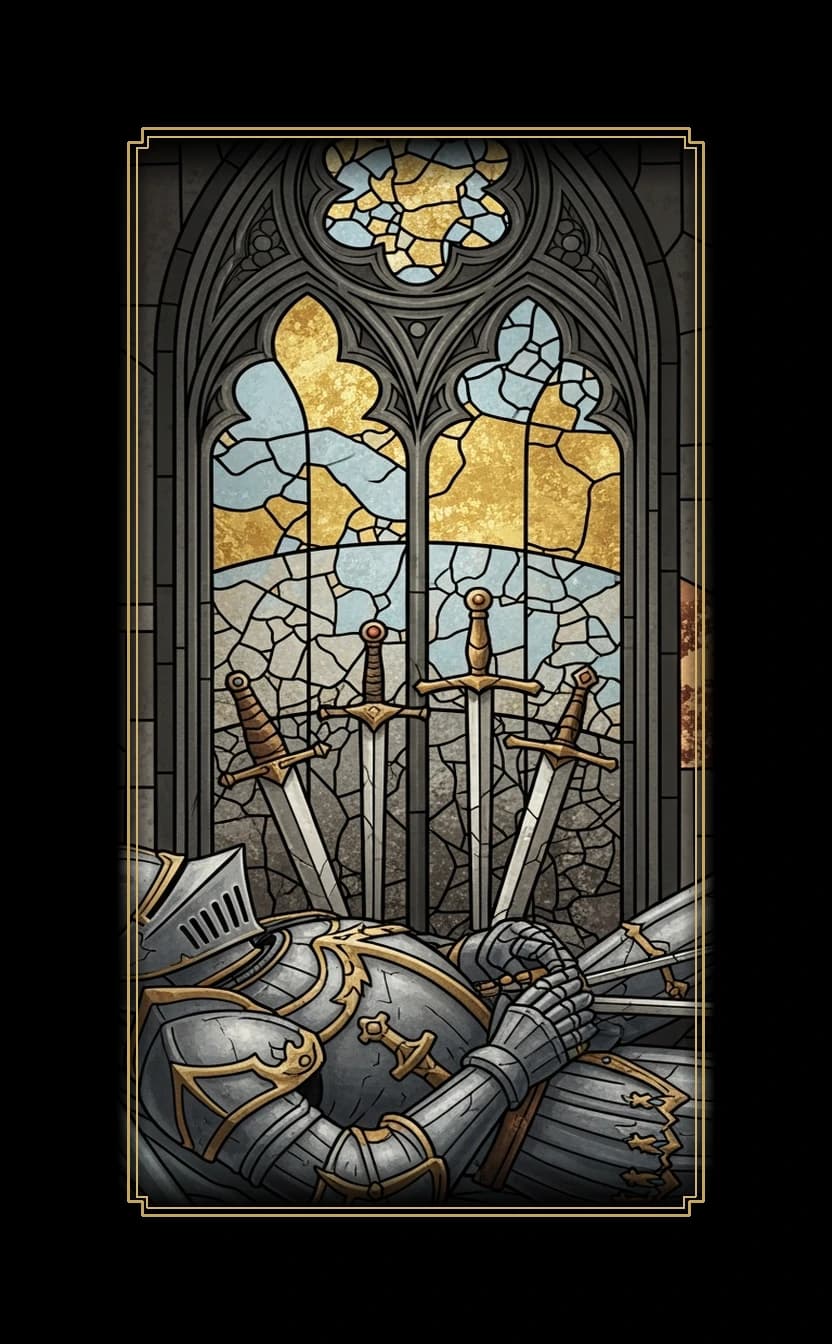 Four Swords tarot card - Naomi Osaka's journey card