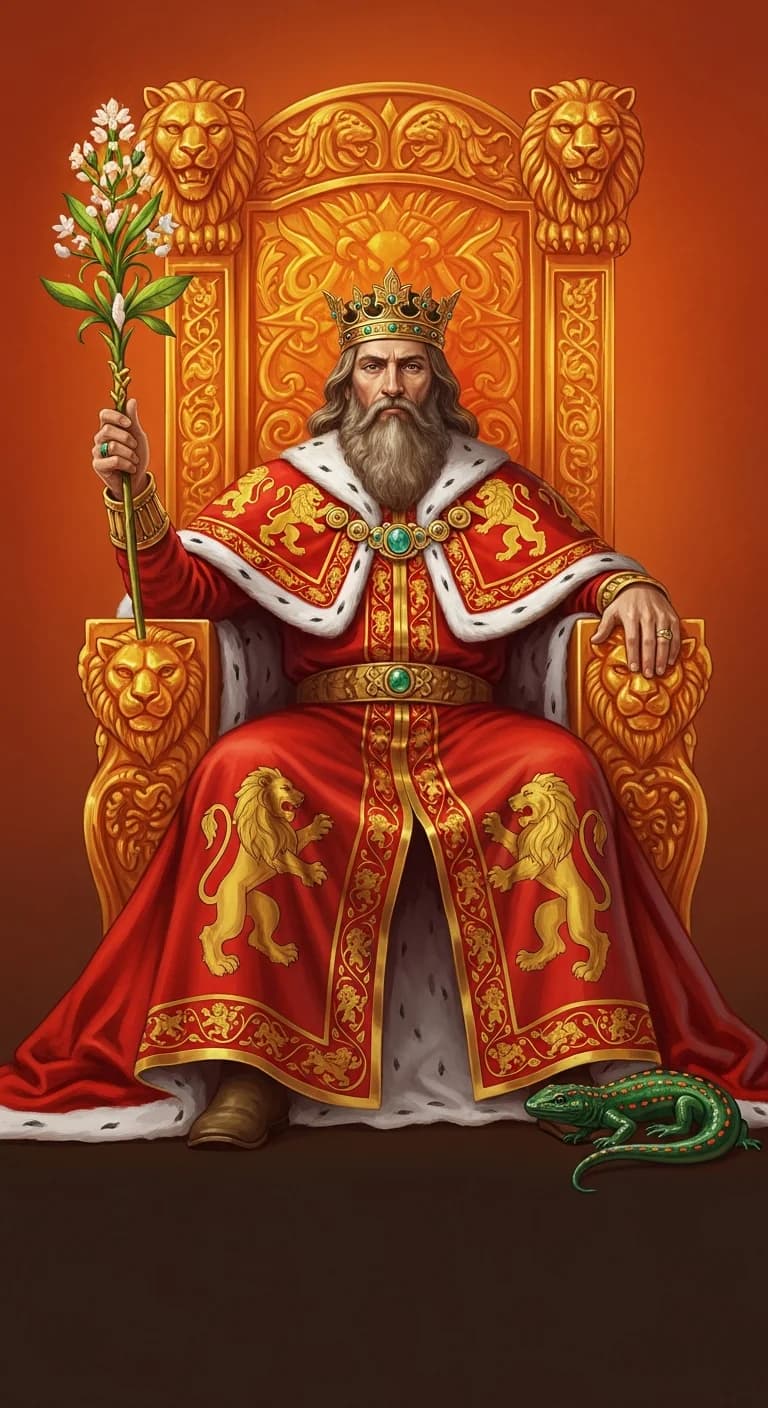 King Wands tarot card - Idris Elba's foundation card