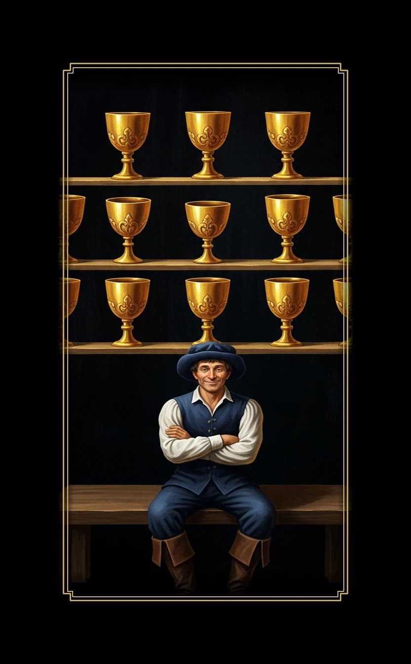 Nine Cups tarot card - Sagawa Issei's destiny card