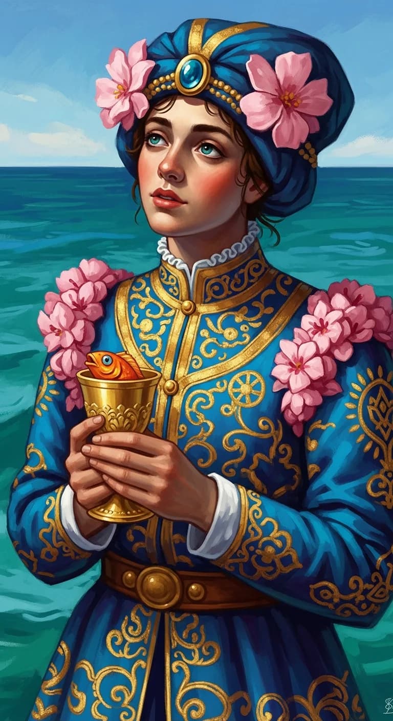 Page Cups tarot card - Tyla's foundation card