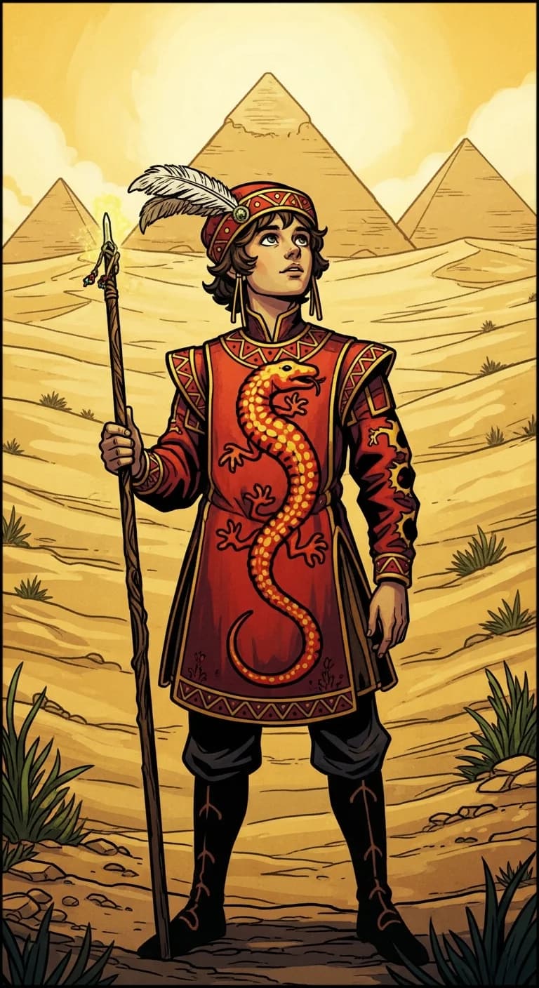 Page Wands tarot card - Jude Bellingham's journey card