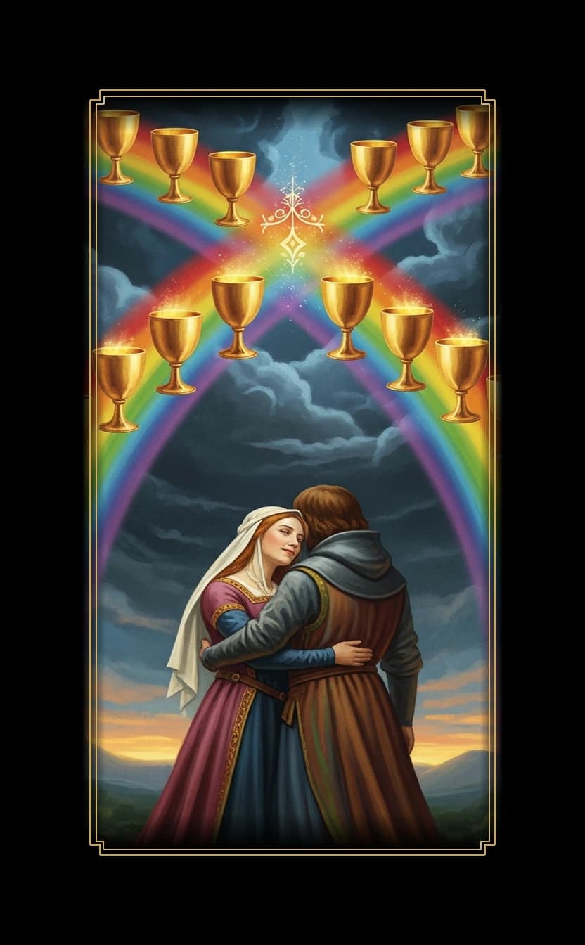 Ten Cups tarot card - Nikola Jokić's destiny card
