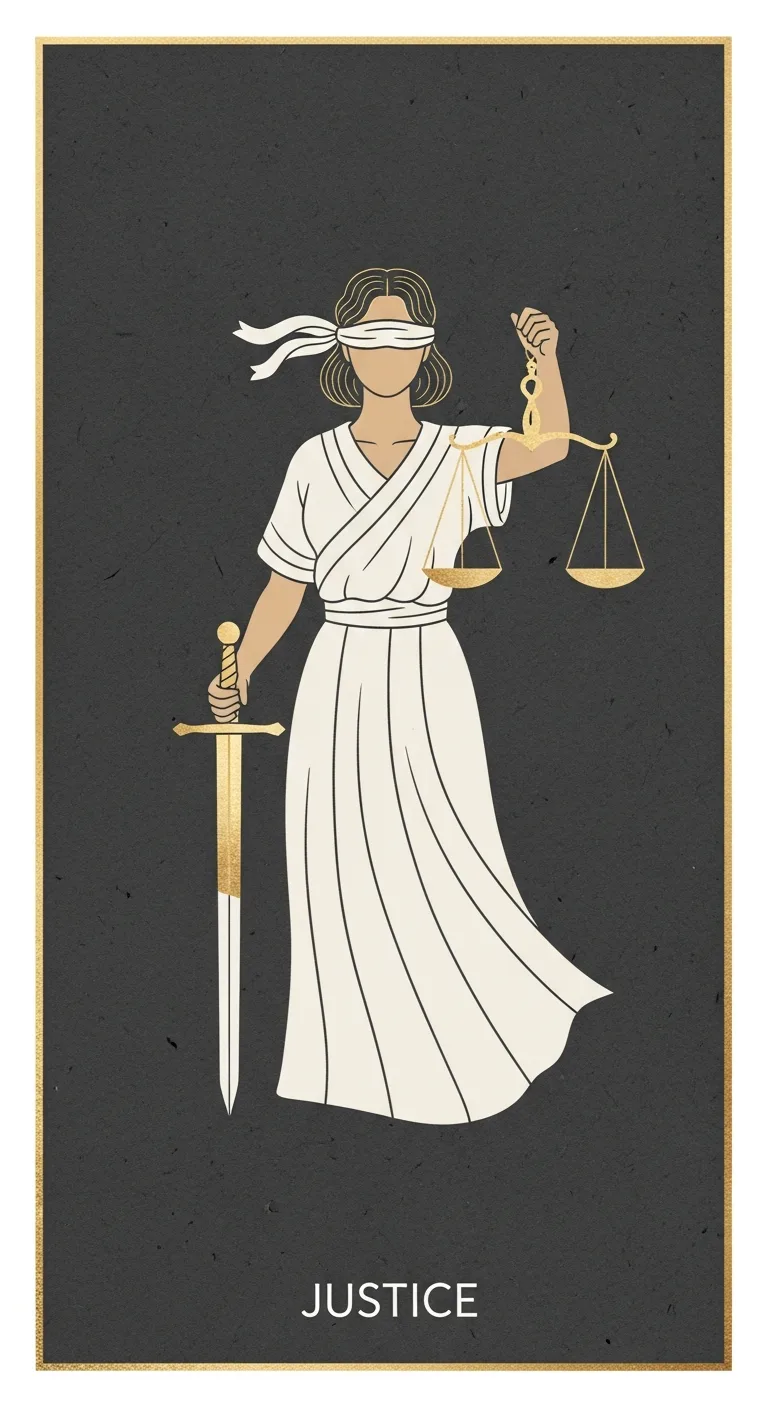 Justice tarot card - Lilly Singh's journey card