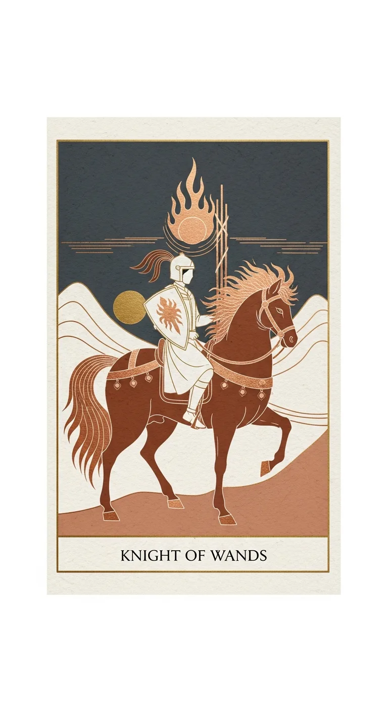 Knight Wands tarot card - Lilly Singh's foundation card