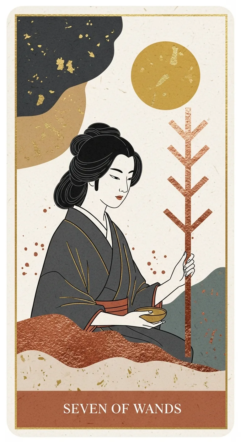 Seven Wands tarot card - Pedro Sanchez's journey card