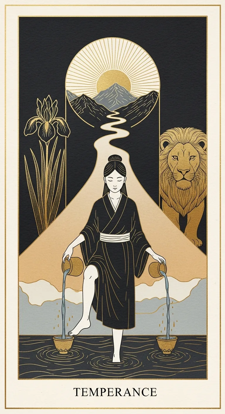 Temperance tarot card - Barack Obama's journey card